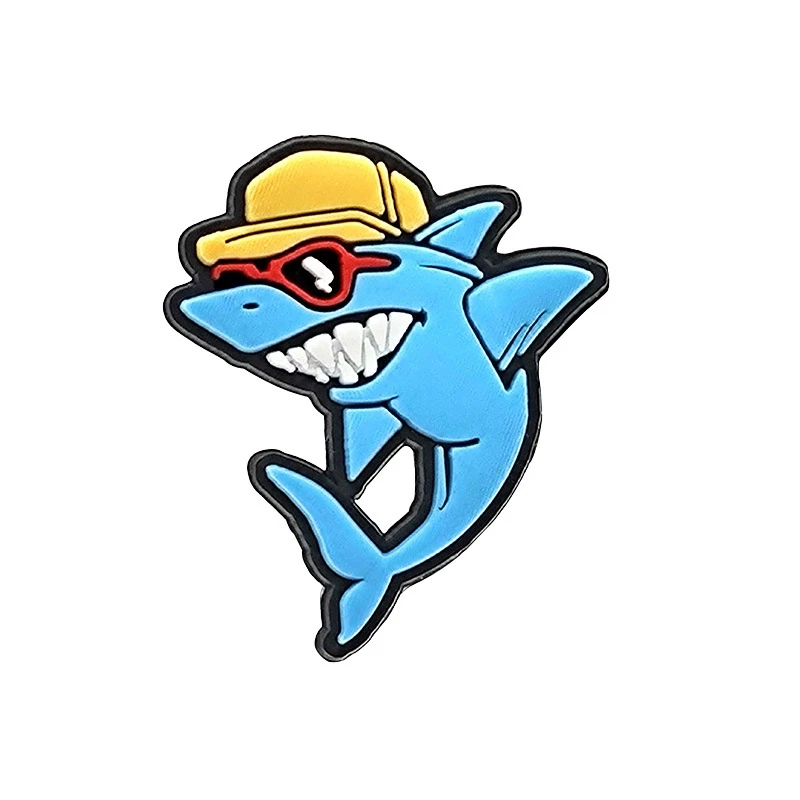 Strong Shark Shoe Charms for Crocs Accessories Sandals Men Clogs Pins Women Badges Boy Girls Jeans Kids Decorations Buckle Shoes