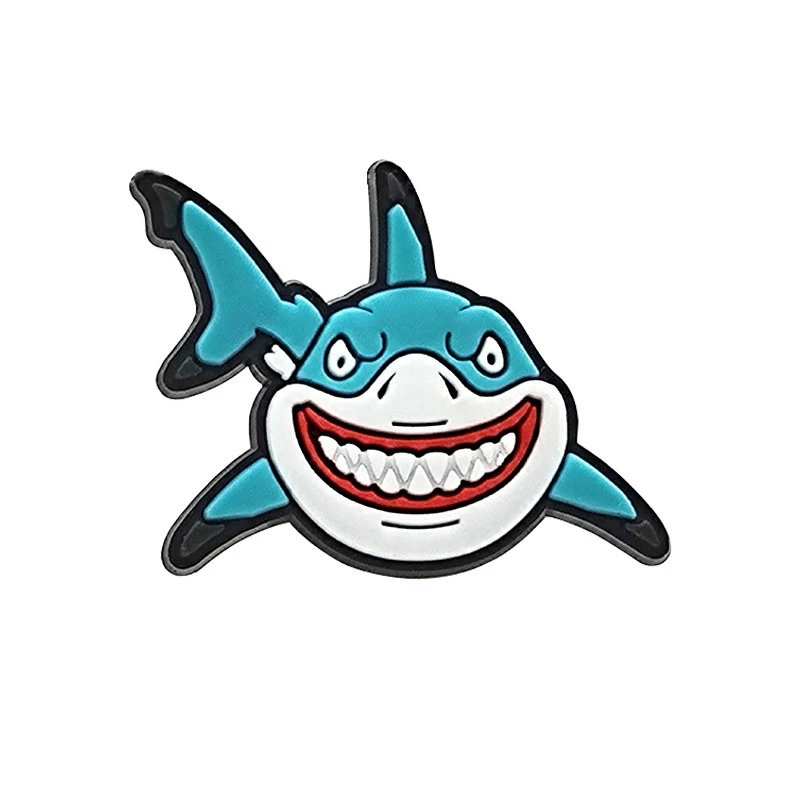 Strong Shark Shoe Charms for Crocs Accessories Sandals Men Clogs Pins Women Badges Boy Girls Jeans Kids Decorations Buckle Shoes