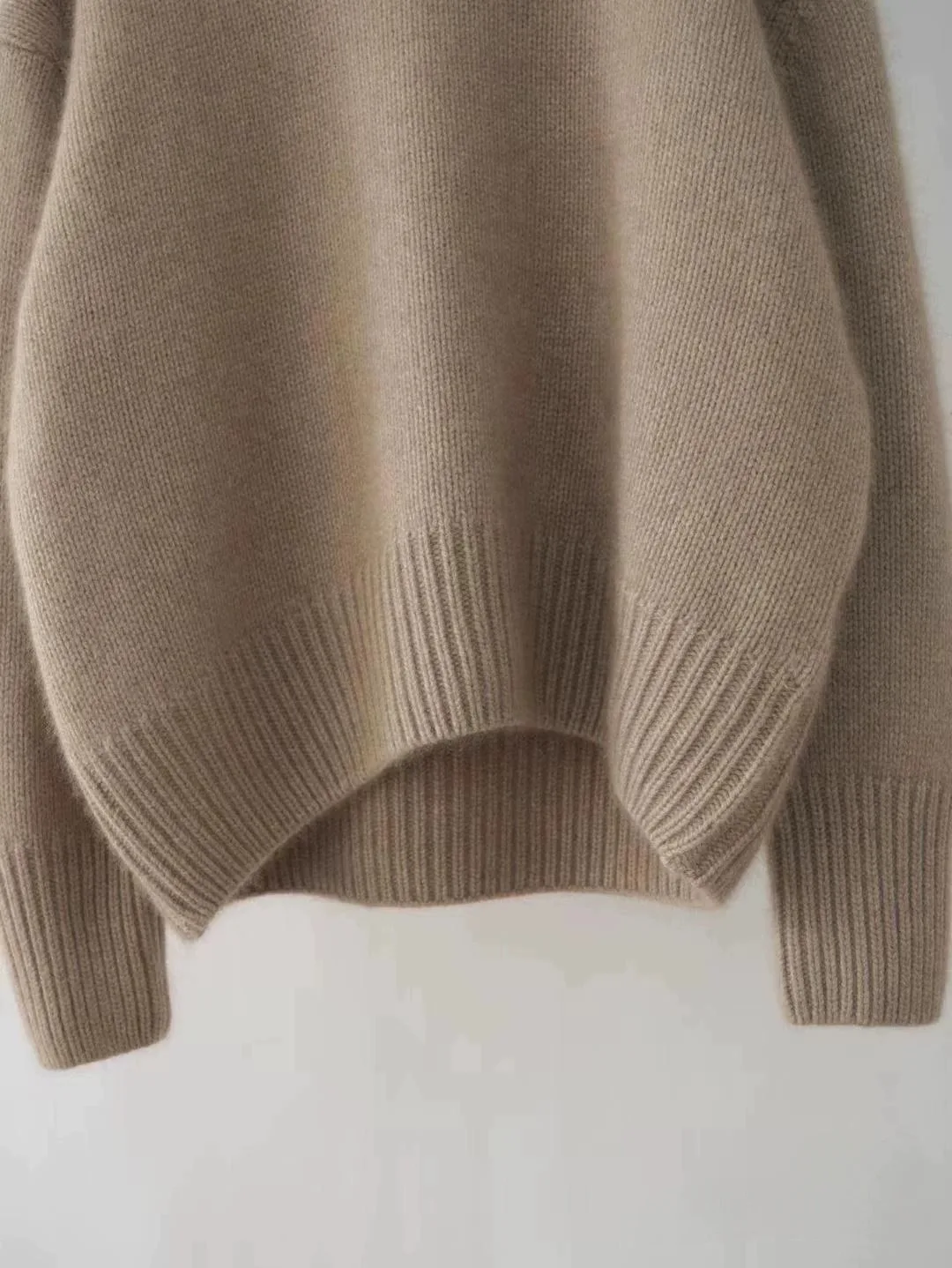 2023 autumn and winter turtleneck 100% pure cashmere women loose sweater thickened wool sweater cover lazy bottom