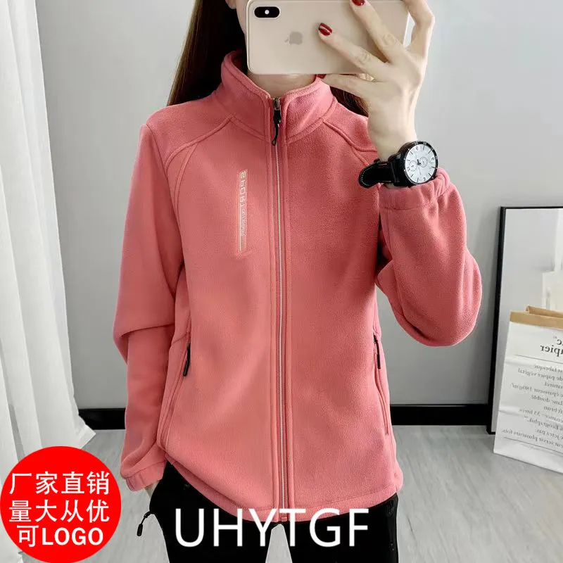 New Couture Tracksuit Women Polar Fleece Hoodies Female Korean Zip Loose Autumn Winter Sweatshirt Women Coat Couple Clothes 2317