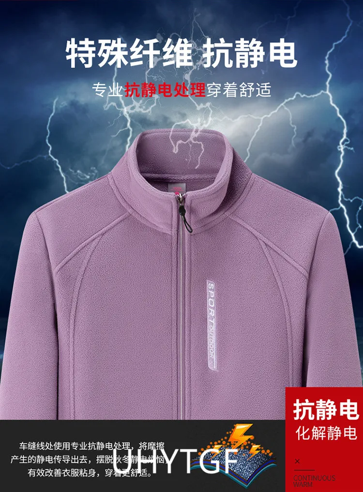 New Couture Tracksuit Women Polar Fleece Hoodies Female Korean Zip Loose Autumn Winter Sweatshirt Women Coat Couple Clothes 2317