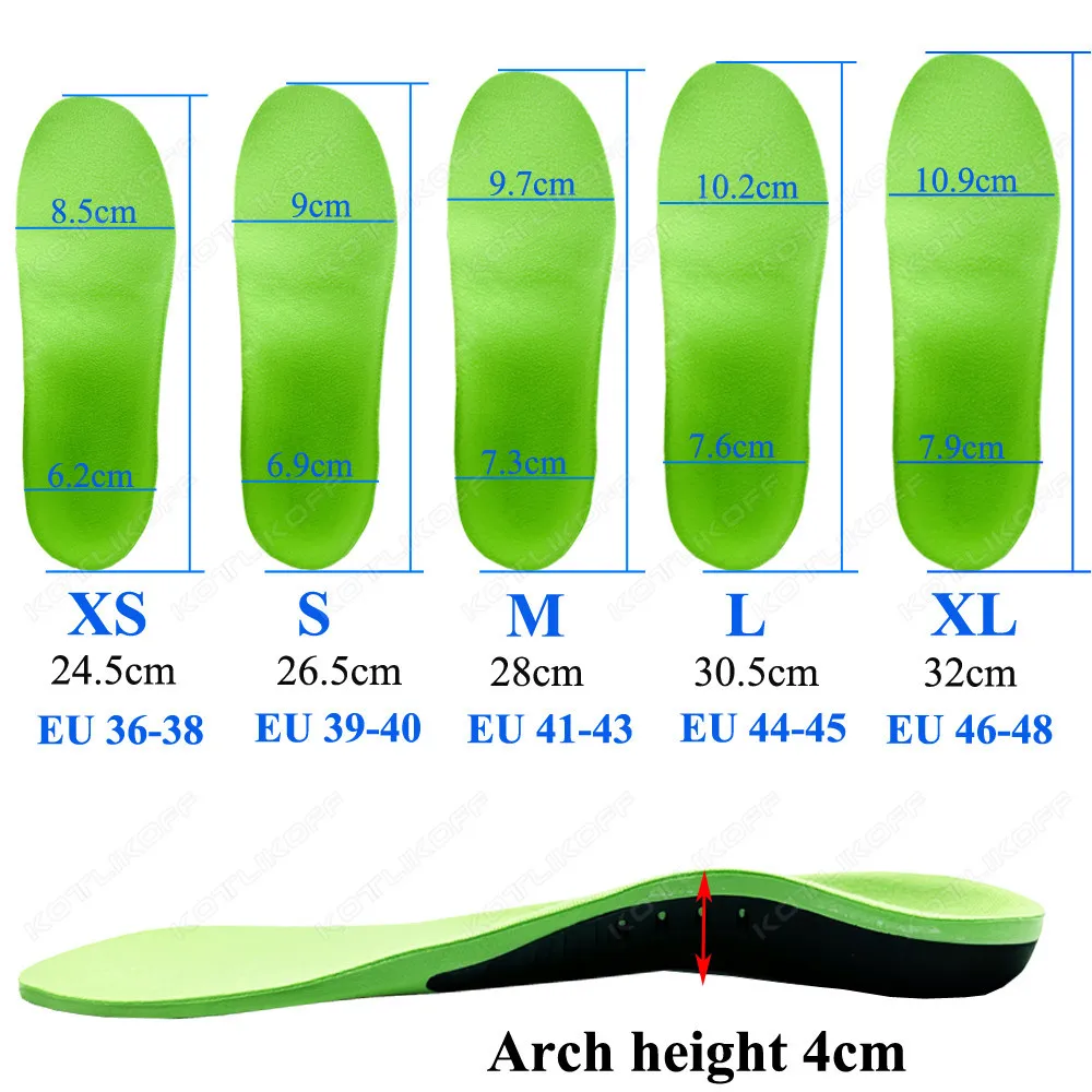 High Arch Support Insoles Orthopedic Shoes Sole Insoles For Feet Hard Arch Support Sports Shoes Insert Increase Size EU35-48