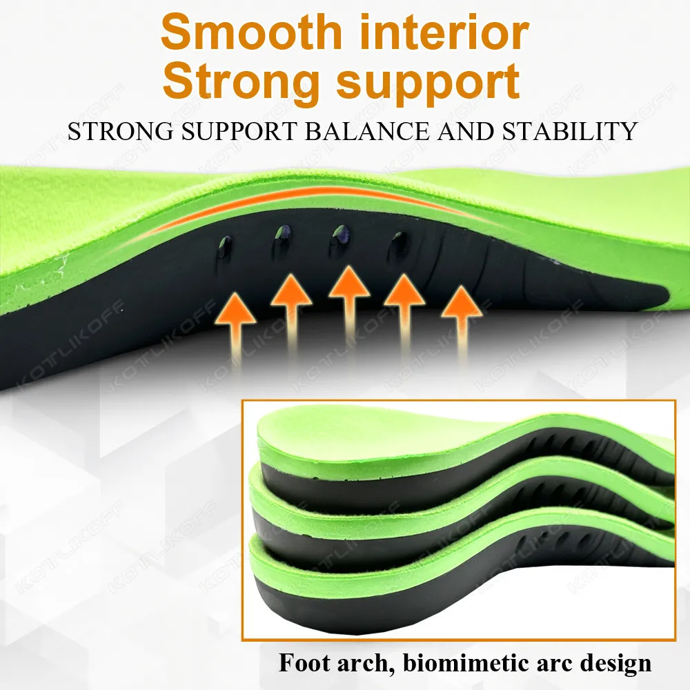 High Arch Support Insoles Orthopedic Shoes Sole Insoles For Feet Hard Arch Support Sports Shoes Insert Increase Size EU35-48