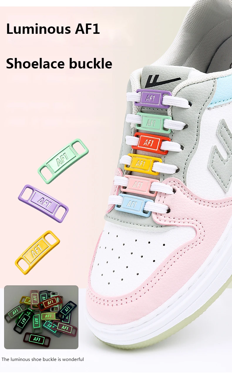 Luminous Shoelaces Buckle Glowing Metal Lock for Shoelace DIY Lace Shoe Footwear Decoration Sneaker Decorations Accessories