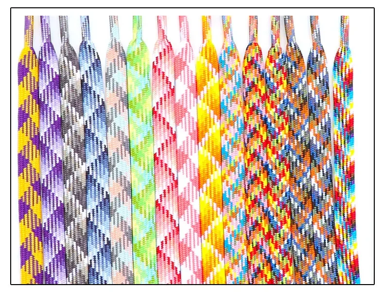 Flat Shoelaces for Sneakers Rainbow Shoelace Colorful Striped Shoe Laces for Woman Man Width 1CM Length 100/120/140/160CM 1 Pair