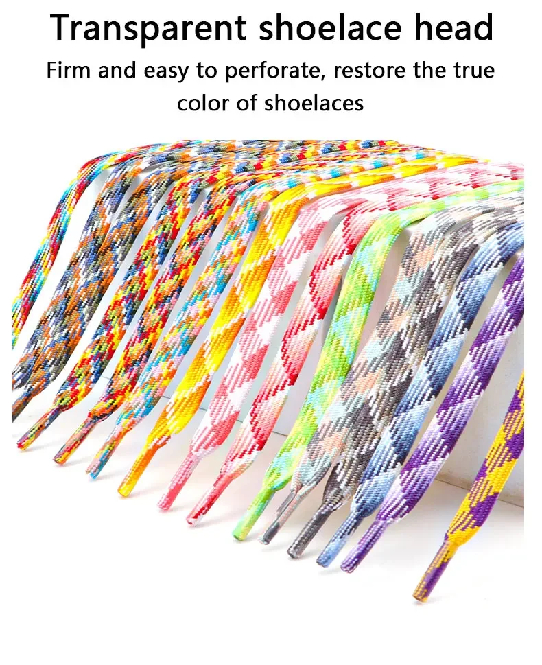 Flat Shoelaces for Sneakers Rainbow Shoelace Colorful Striped Shoe Laces for Woman Man Width 1CM Length 100/120/140/160CM 1 Pair
