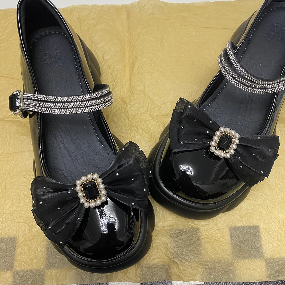 Lolita Shoeclips Accessories Slippers Shoe Clip Bow New in Y2k Shoes Accessories for Woman White Black Shoe Decoration Supplies