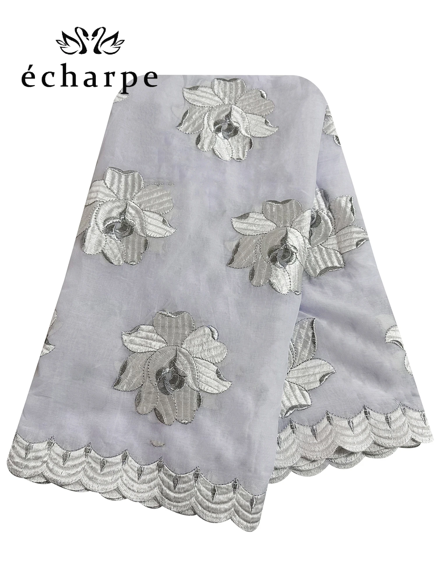 2022 New African Islamic Women Scarf Fashion Pashmina Turban Pray 100% Cotton Embroidered Shawl Wrap Muslim Party Hijab for Lady