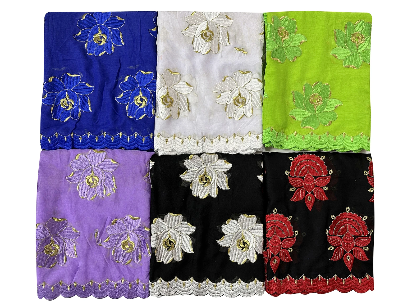 2022 New African Islamic Women Scarf Fashion Pashmina Turban Pray 100% Cotton Embroidered Shawl Wrap Muslim Party Hijab for Lady