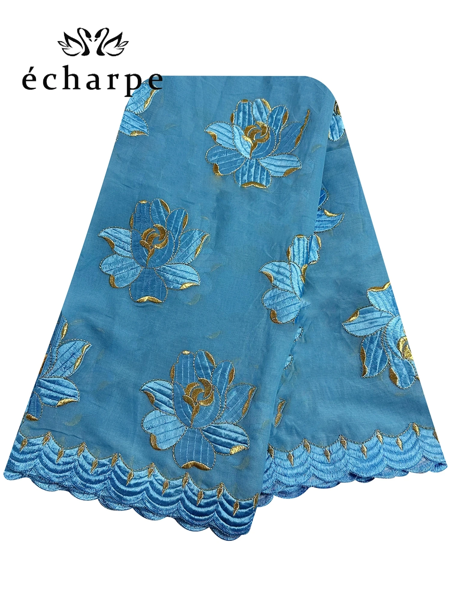 2022 New African Islamic Women Scarf Fashion Pashmina Turban Pray 100% Cotton Embroidered Shawl Wrap Muslim Party Hijab for Lady
