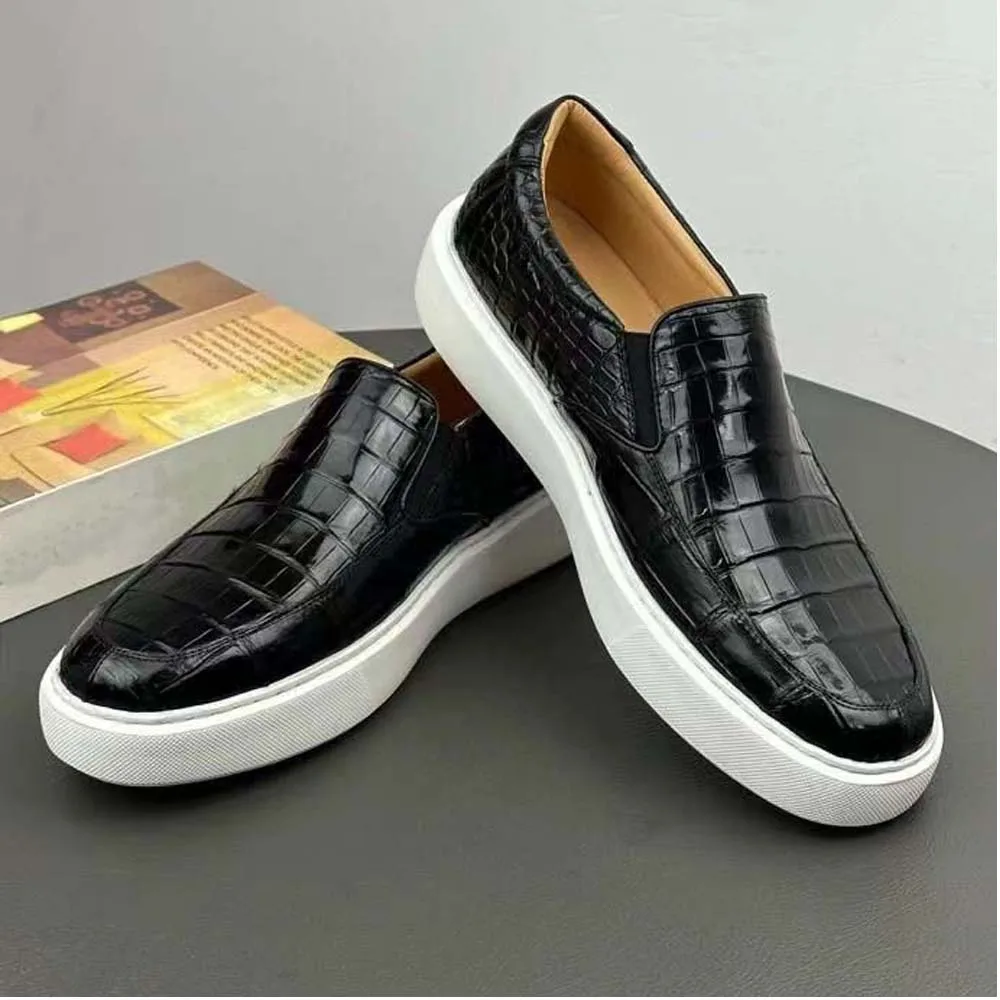 men leisure crocodile shoes