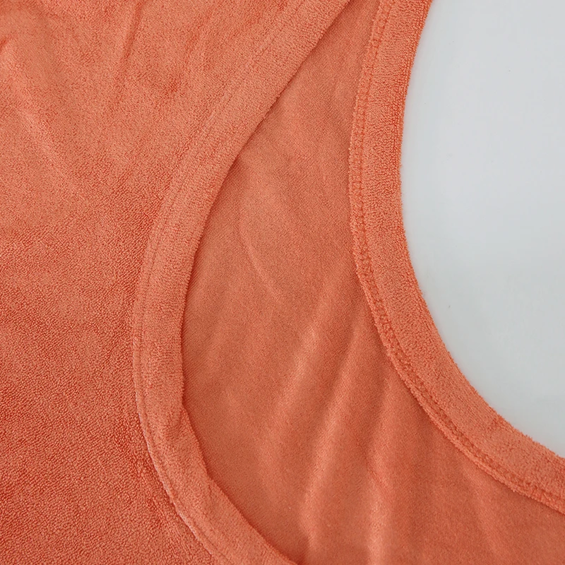 Orange Summer 100% Cotton Women Sleeveless Dress Green Long Dresses Chic Casual A-Line Beach Sundress