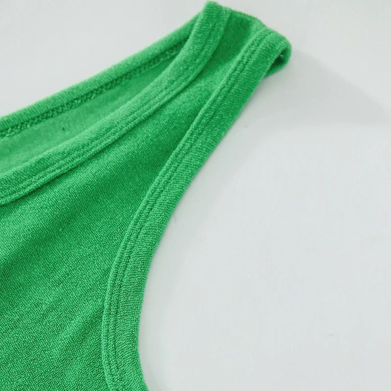 Orange Summer 100% Cotton Women Sleeveless Dress Green Long Dresses Chic Casual A-Line Beach Sundress