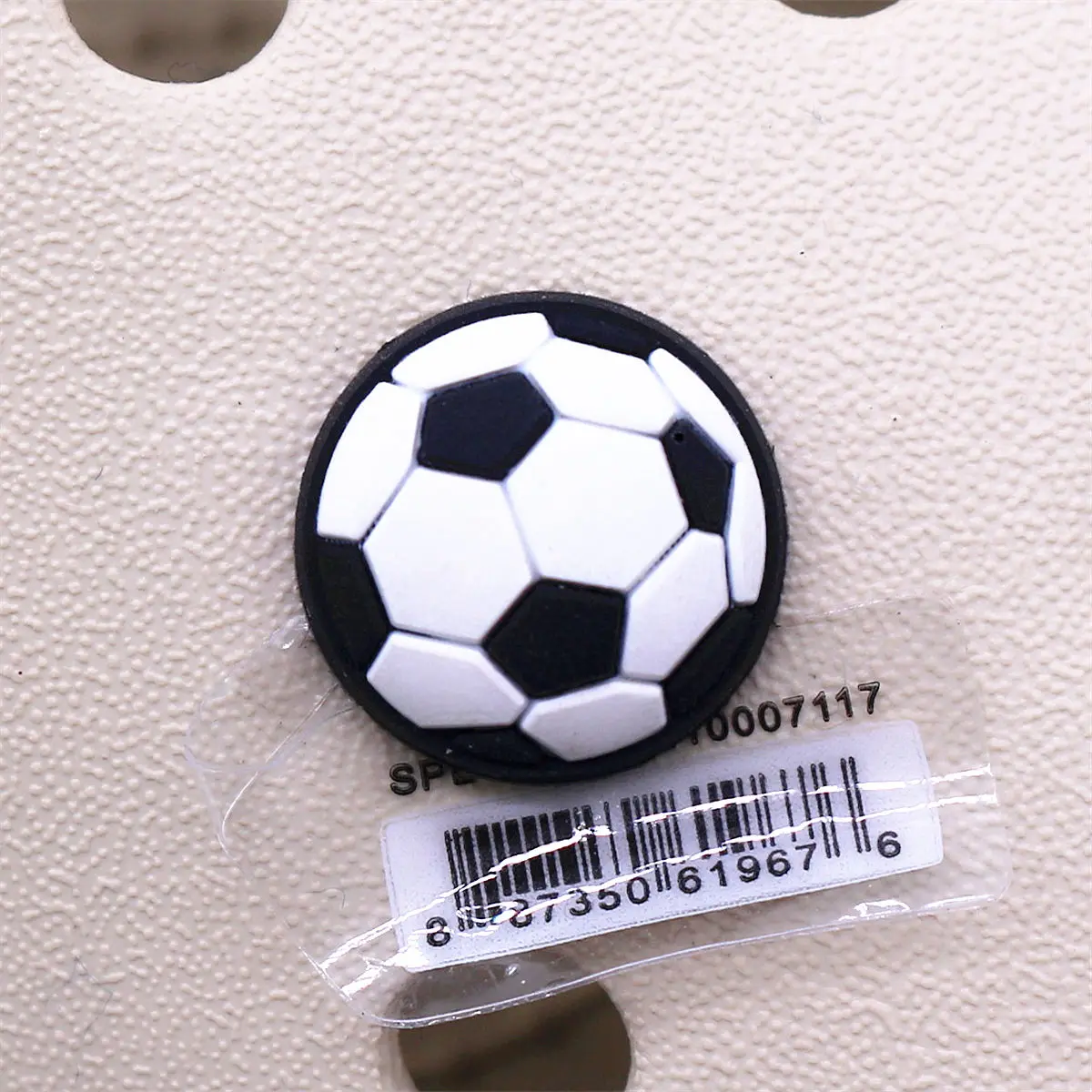 1pcs Original Football PVC Shoe Charms Accessories Make Play MVP Soccer Field Sandals Buckle Decorations Clog Pin Clips Designer