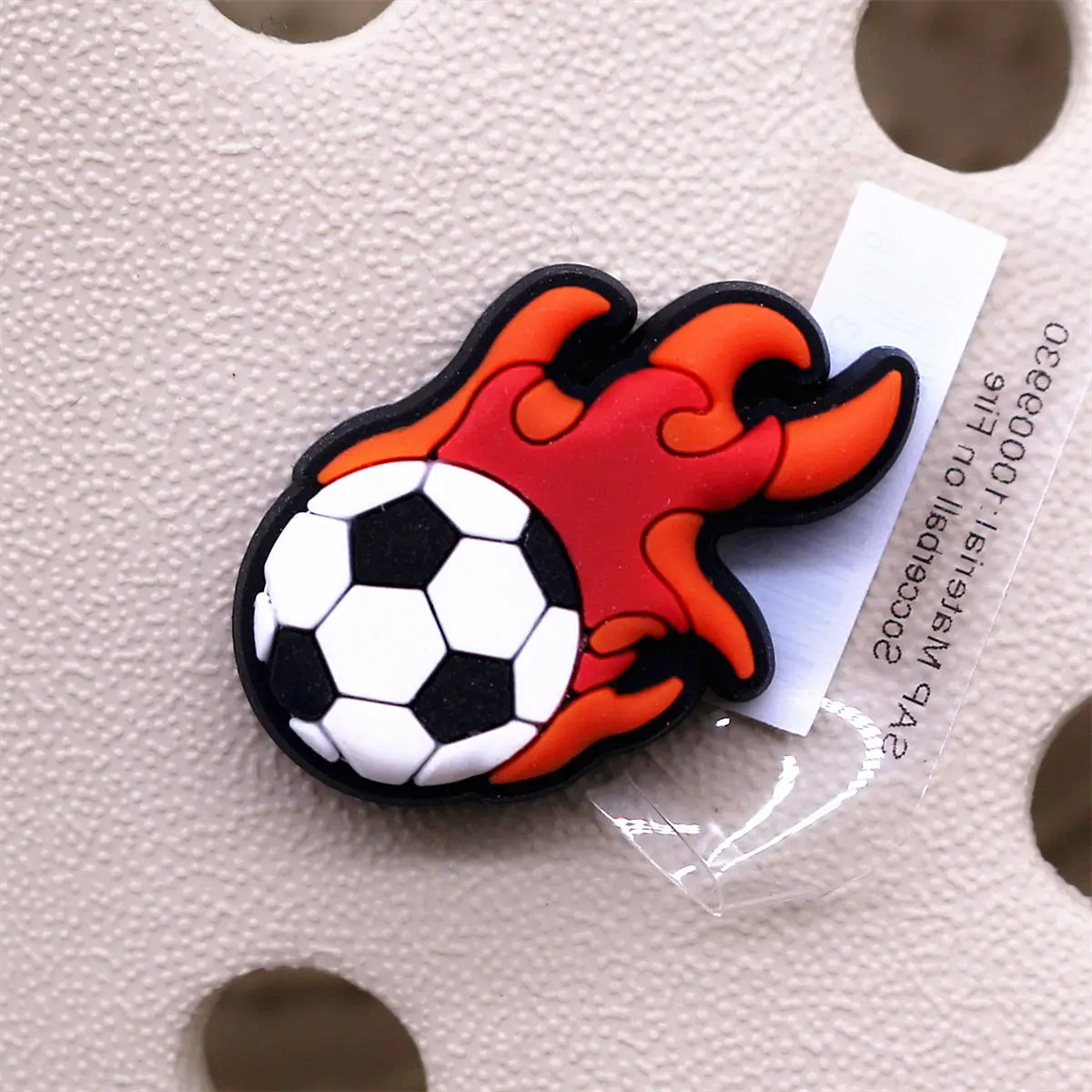 1pcs Original Football PVC Shoe Charms Accessories Make Play MVP Soccer Field Sandals Buckle Decorations Clog Pin Clips Designer