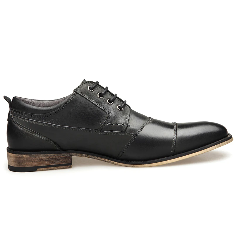 ZFTL New Men Dress shoes Genuine Leather Man Business shoes Big Size Men's Wedding shoes Casual Lace-up shoes Handmade  2025
