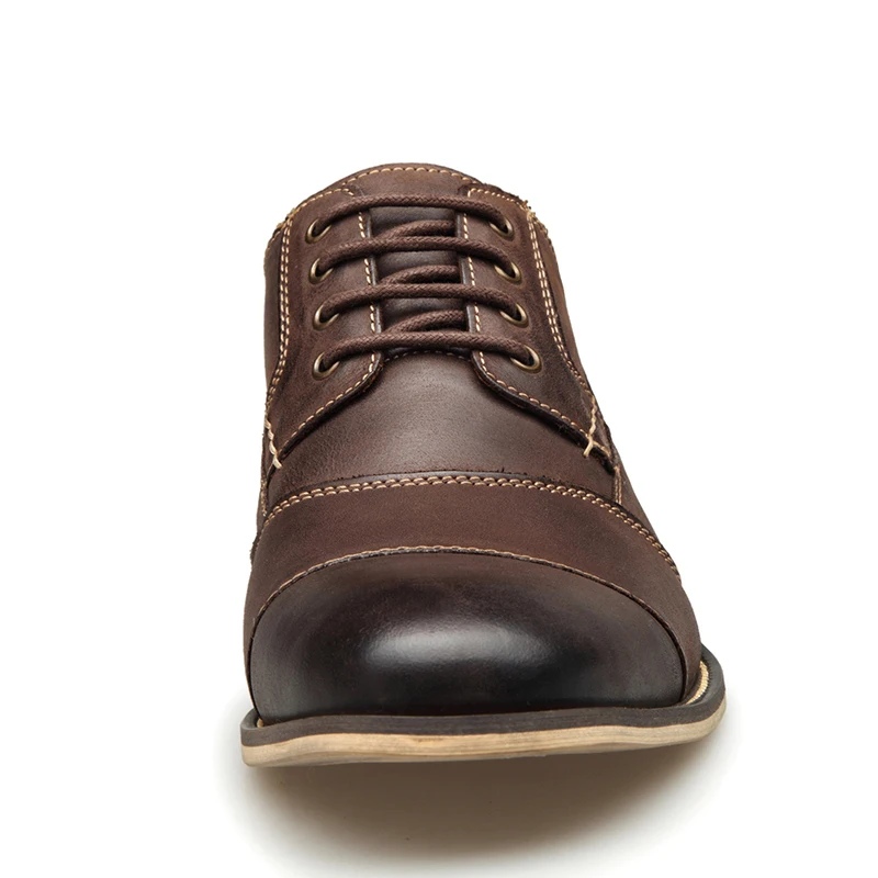 ZFTL New Men Dress shoes Genuine Leather Man Business shoes Big Size Men's Wedding shoes Casual Lace-up shoes Handmade  2025