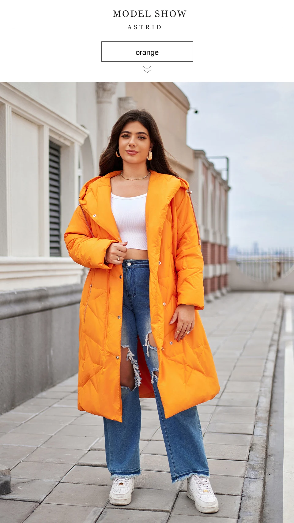Astrid Fashion Women's Autumn Winter Parka Plus Size Woman Clothing Long Loose Padding Warm Hood Lady Quilted Jacket Coats Belt
