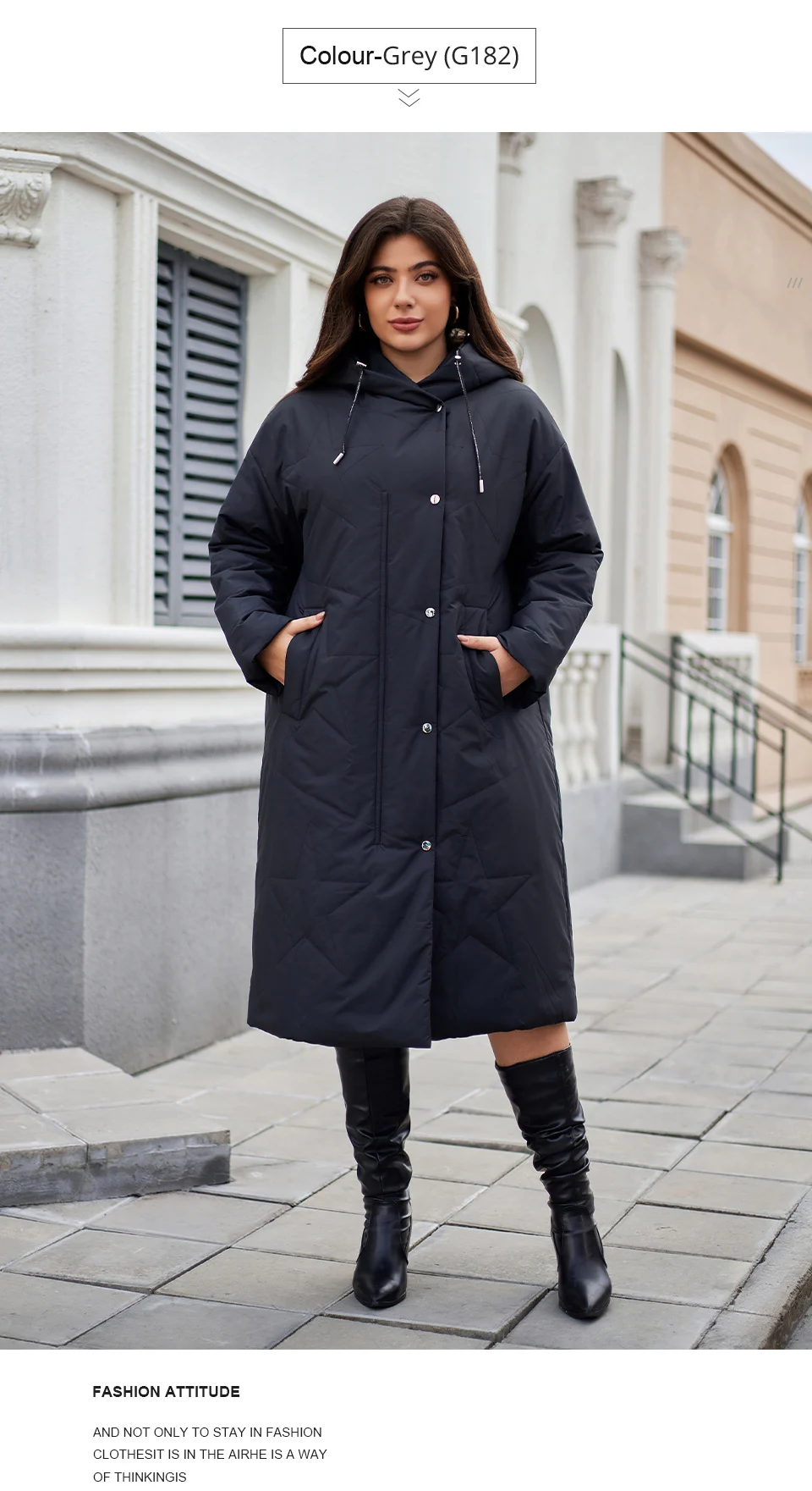 Astrid Fashion Women's Autumn Winter Parka Plus Size Woman Clothing Long Loose Padding Warm Hood Lady Quilted Jacket Coats Belt