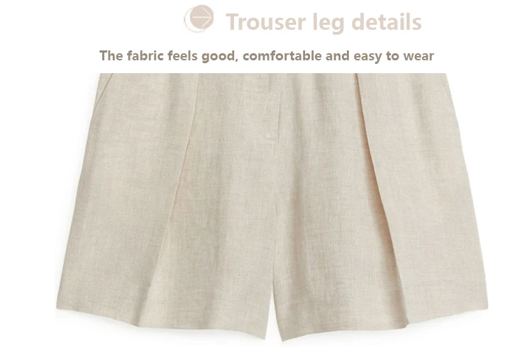High Quality Linen Women's Shorts Pink Youth Fashion Street Wear Cool Breathable Pants Outdoor Party Casual Wear Spring Summer