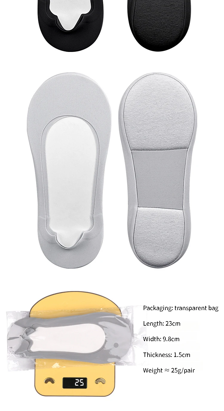 Socks Insoles for Feet Women Boat Sock Plantar Fasciitis Shoes Insole Shock Absorbing Shoe Sole Invisible Non slip Shoe pads