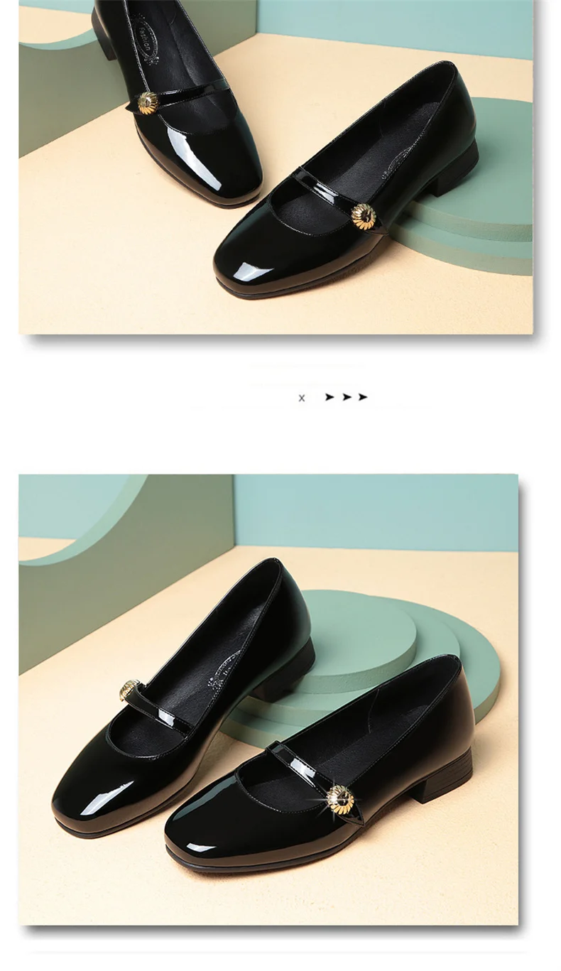 Spring Autumn Fashion Women's Shoes Mary Jane Style Shoes Low Heel Shallow Mouth Round Toe Comfort Solid Color Party Shoes
