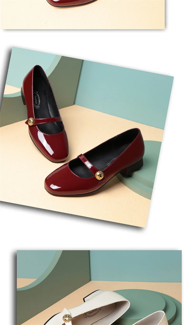 Spring Autumn Fashion Women's Shoes Mary Jane Style Shoes Low Heel Shallow Mouth Round Toe Comfort Solid Color Party Shoes