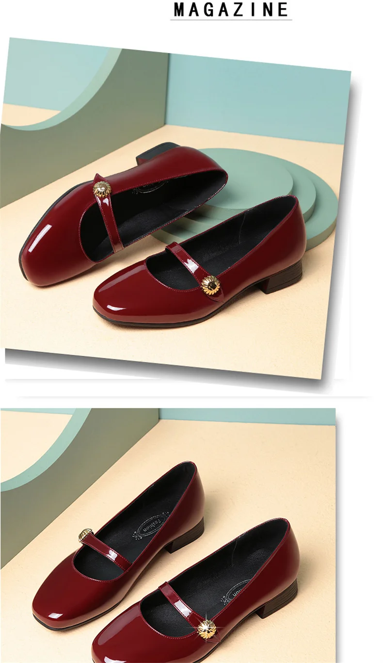 Spring Autumn Fashion Women's Shoes Mary Jane Style Shoes Low Heel Shallow Mouth Round Toe Comfort Solid Color Party Shoes