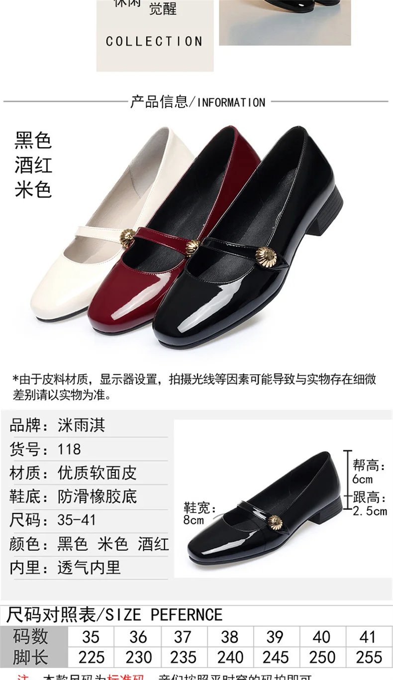 Spring Autumn Fashion Women's Shoes Mary Jane Style Shoes Low Heel Shallow Mouth Round Toe Comfort Solid Color Party Shoes