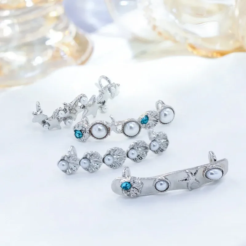 New Shoelaces Charms for Sneakers Shoe Laces Rhinestones Metal Shoelace Clips Decorative Buckles for Girl Shoes Accessories 1PCS