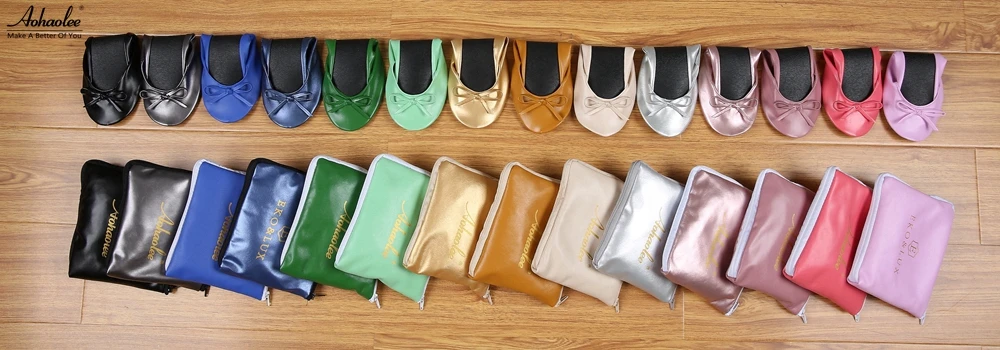 Aohaolee After Party Shoes Fashion Women Shoes Flats Portable Fold Up Bridal Prom Ballerinas Flat Shoes Roll Up Foldable Ballets
