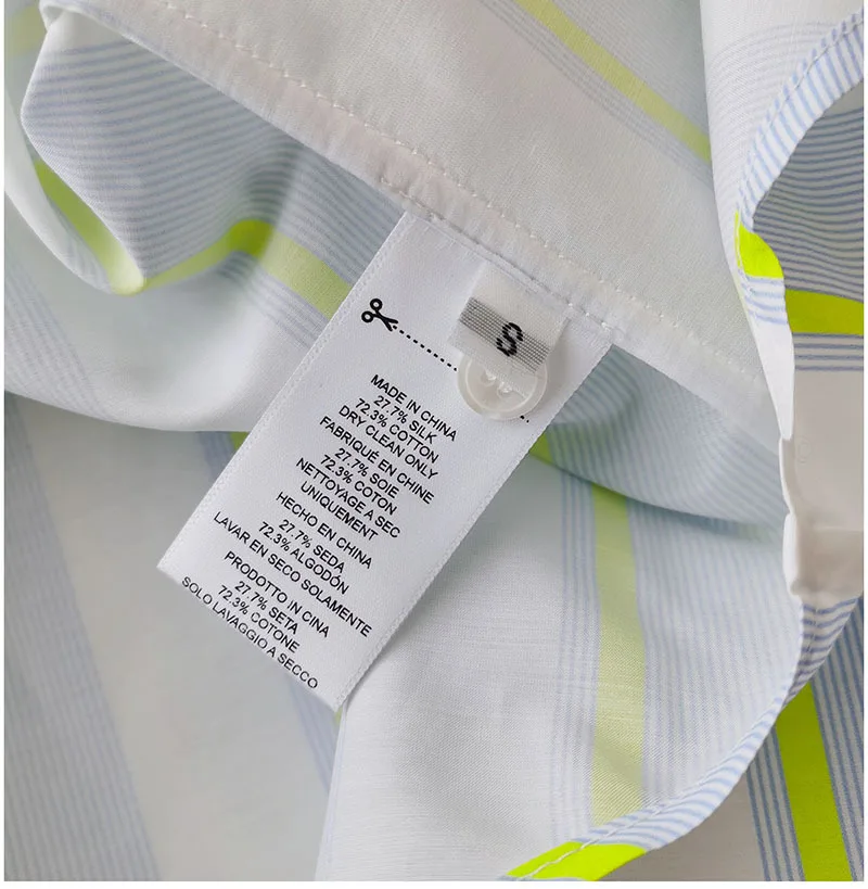 BirdTree,16MM 27.7% Real Silk Elegant Shirt, Women Striped Long Sleeve,OL Fashion Casual Blouses, 2026 Spring New T44985QM