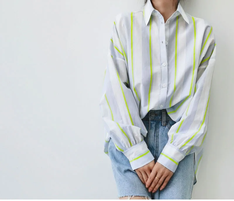 BirdTree,16MM 27.7% Real Silk Elegant Shirt, Women Striped Long Sleeve,OL Fashion Casual Blouses, 2026 Spring New T44985QM