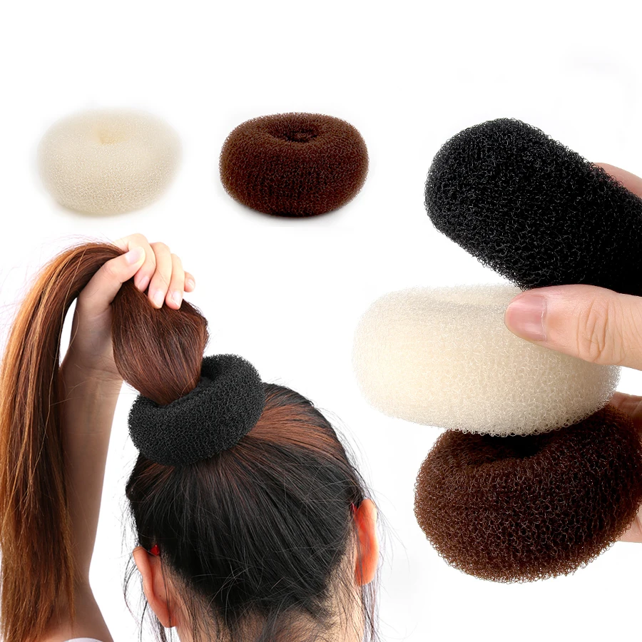 Roller For Hair Bagel Doughnut Hair Styling Curler Hair Bun Maker For Elegant Women Magic Hair Donut Clips Hair Styling Tool