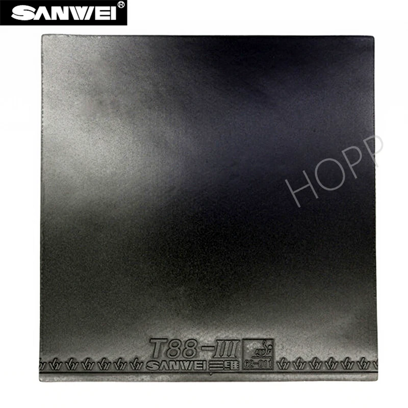 SANWEI T88 III (T88-3) Table Tennis Rubber (Half-sticky, loop) with Sponge Pimples In Original SANWEI Ping Pong Rubber
