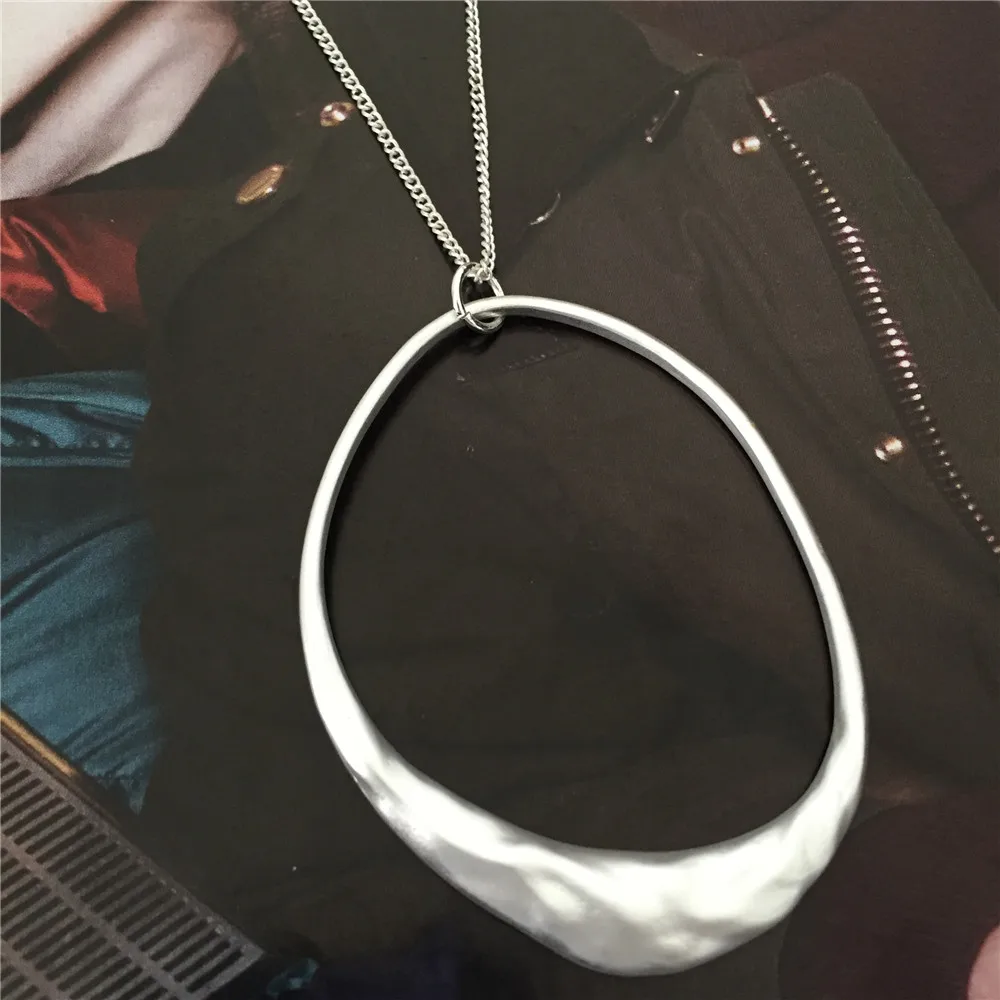 Summer New Style Simple Pendant Necklaces Jewelry Girl Silver Color Bohemia Alloy Necklace Chain For Women