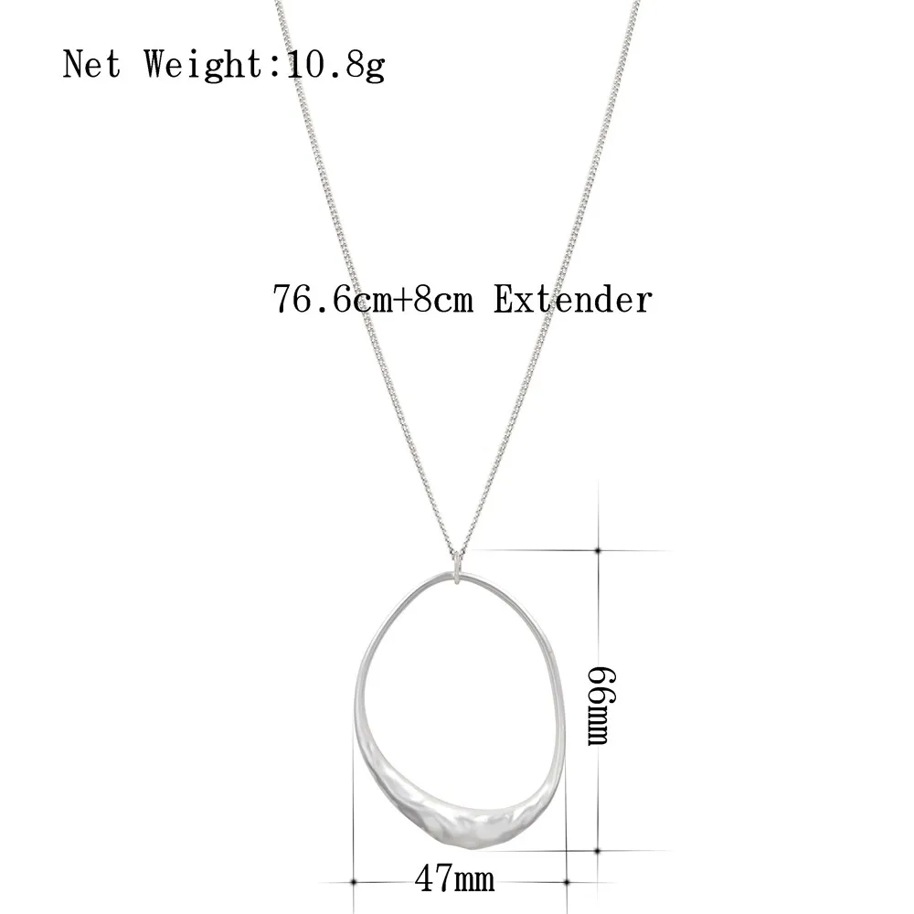 Summer New Style Simple Pendant Necklaces Jewelry Girl Silver Color Bohemia Alloy Necklace Chain For Women