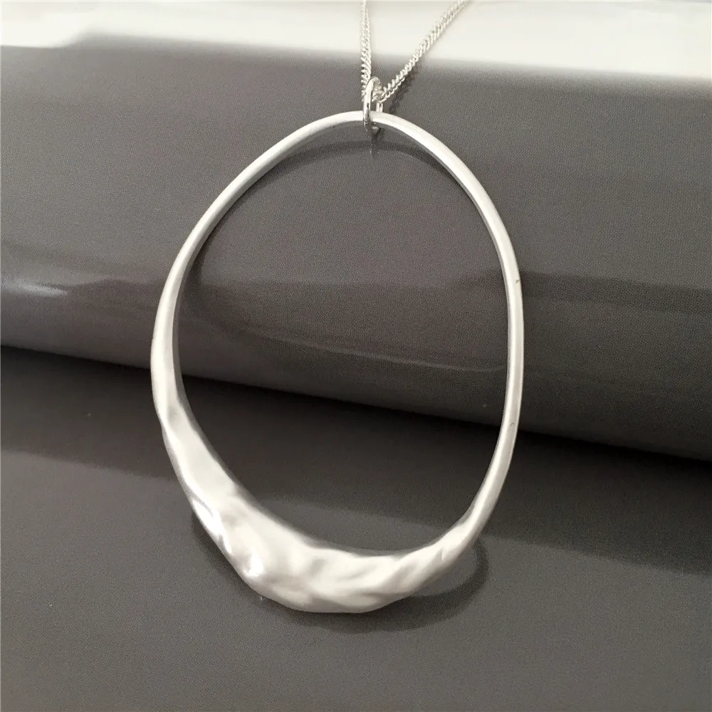 Summer New Style Simple Pendant Necklaces Jewelry Girl Silver Color Bohemia Alloy Necklace Chain For Women