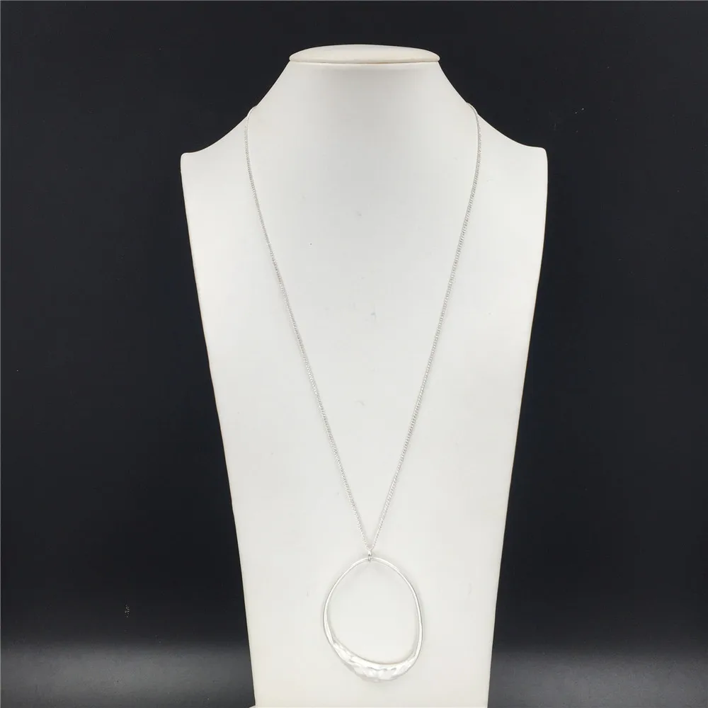 Summer New Style Simple Pendant Necklaces Jewelry Girl Silver Color Bohemia Alloy Necklace Chain For Women
