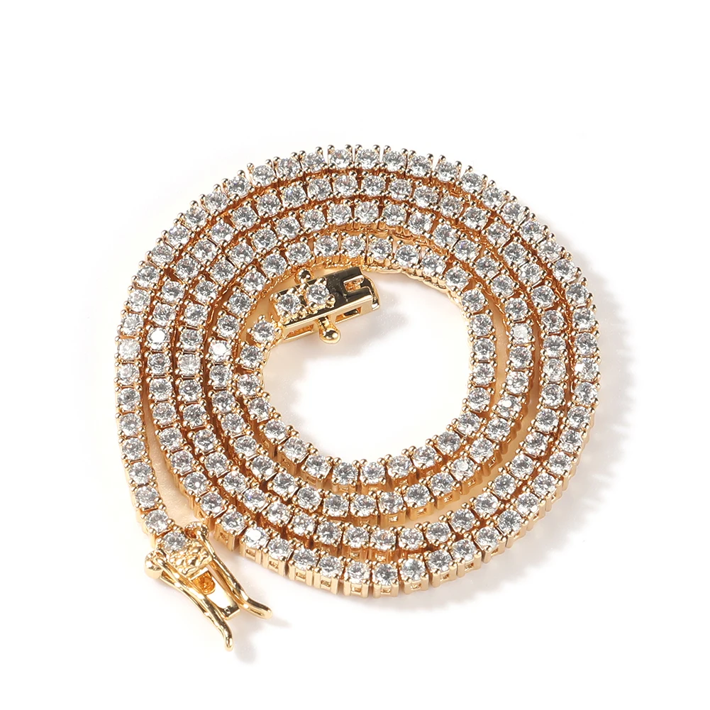UWIN 2mm Tennis Chain Bracelet Round Cut Micro Bling Bling Cubic Zirconia Fashion Hiphop Men Women Bracelets Jewelry