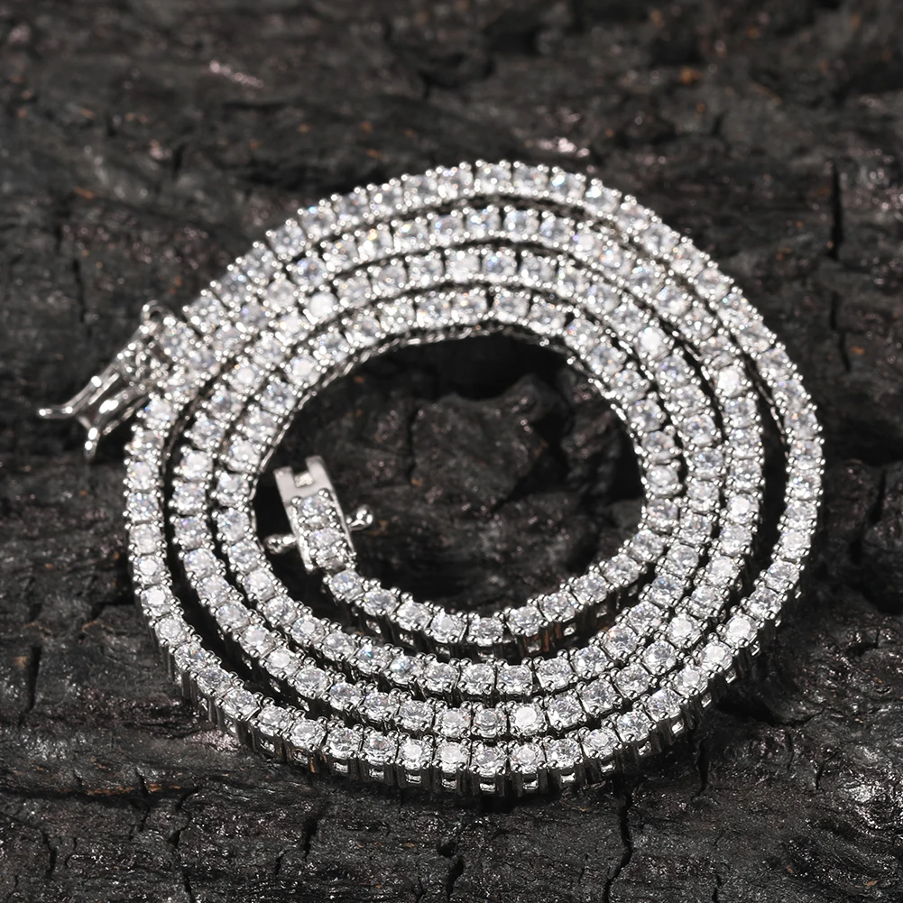UWIN 2mm Tennis Chain Bracelet Round Cut Micro Bling Bling Cubic Zirconia Fashion Hiphop Men Women Bracelets Jewelry