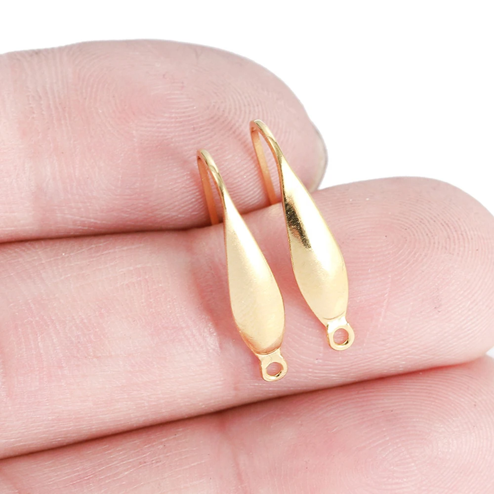20pcs/lot(10pairs) Gold Stainless Steel DIY Earring Findings Clasps Hooks Jewelry Making Accessories Earwire