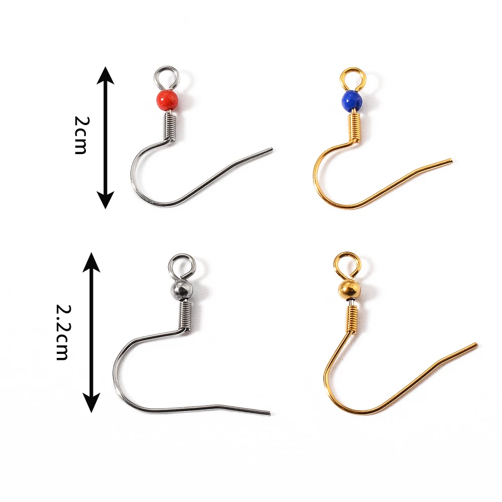 20pcs/lot(10pairs) Gold Stainless Steel DIY Earring Findings Clasps Hooks Jewelry Making Accessories Earwire