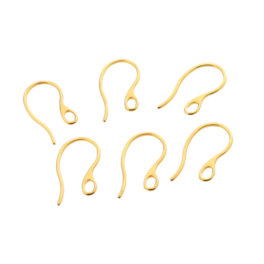 20pcs/lot(10pairs) Gold Stainless Steel DIY Earring Findings Clasps Hooks Jewelry Making Accessories Earwire