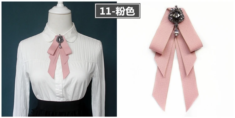 Vintage Bow Tie Cameo Ladies Head Diamond Ribbon Tassel Brooch Chic Girls Elegant Jewelry Collar Pin Girl Cravat Gift for Men