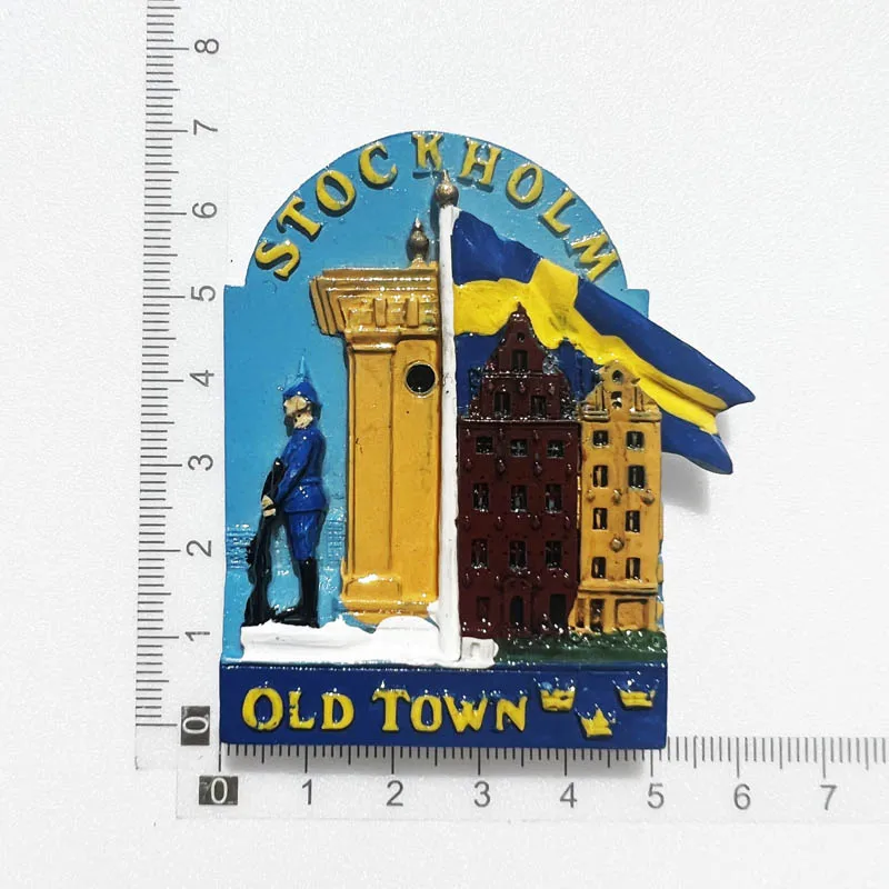 Swedish Fridge Magnets Tourist Souvenir Sweden Malmo Sverige Stockholm Travel Gift Magnetic Refrigerator Sticker Home Decoration