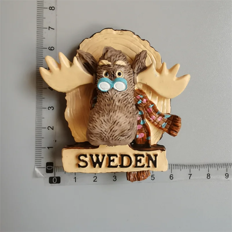Swedish Fridge Magnets Tourist Souvenir Sweden Malmo Sverige Stockholm Travel Gift Magnetic Refrigerator Sticker Home Decoration