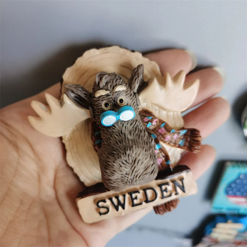 Swedish Fridge Magnets Tourist Souvenir Sweden Malmo Sverige Stockholm Travel Gift Magnetic Refrigerator Sticker Home Decoration