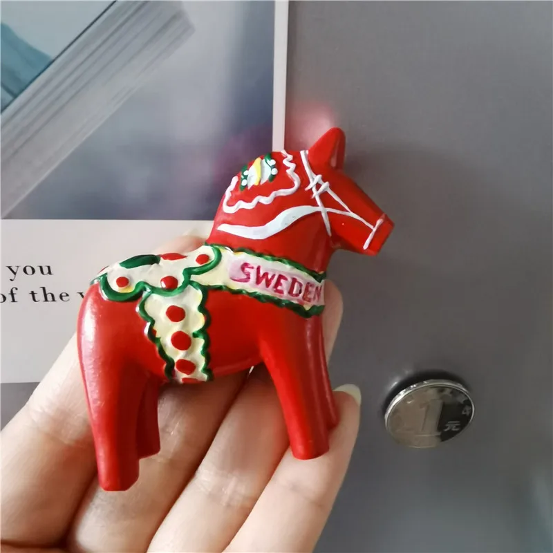 Swedish Fridge Magnets Tourist Souvenir Sweden Malmo Sverige Stockholm Travel Gift Magnetic Refrigerator Sticker Home Decoration