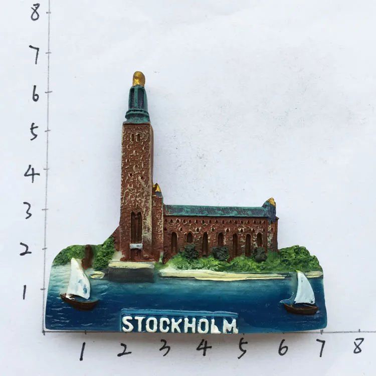 Swedish Fridge Magnets Tourist Souvenir Sweden Malmo Sverige Stockholm Travel Gift Magnetic Refrigerator Sticker Home Decoration